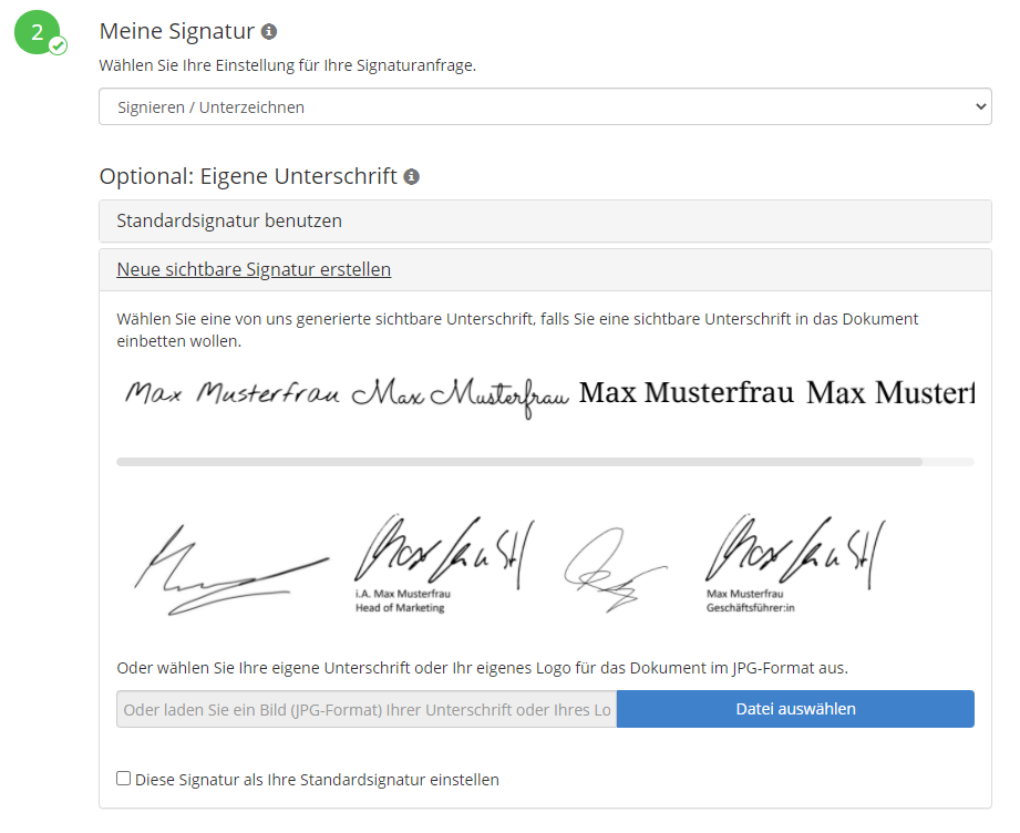 screenshot of FP Sign